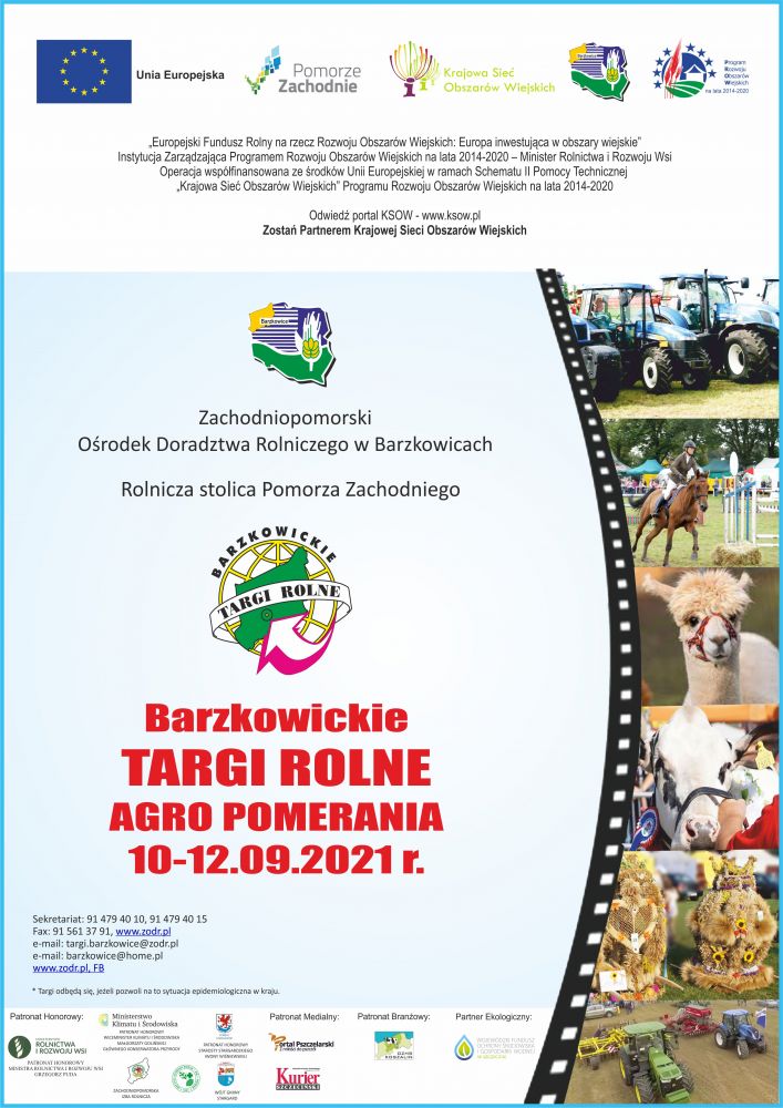 XXXIII Barzkowickie Targi Rolne - „Agro Pomerania 2021”