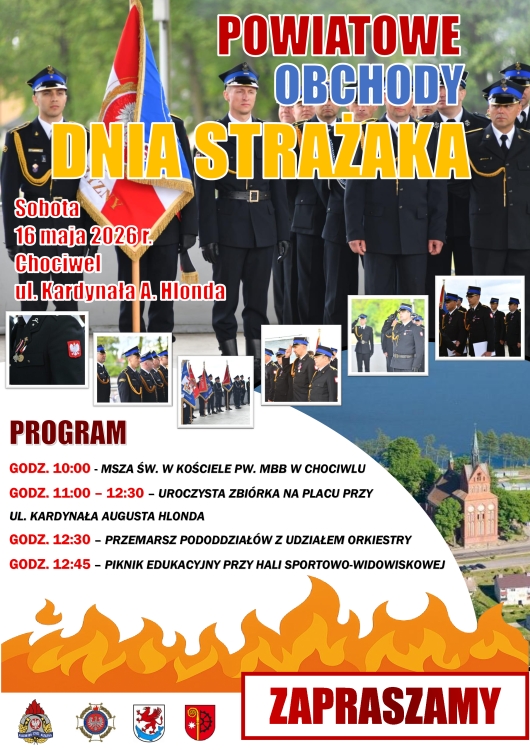 Powiatowe Obchody Dnia Strażaka 16 maja w Chociwlu
