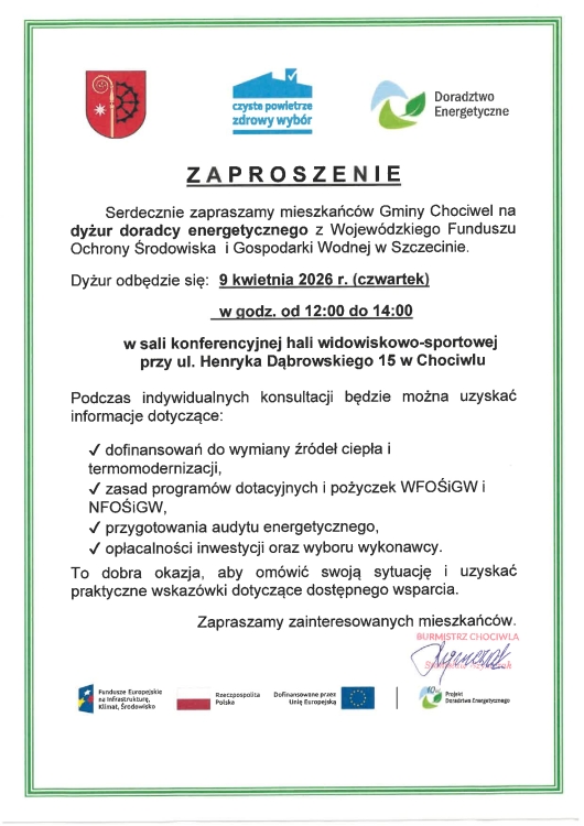 Zapraszamy na dyżur doradcy energetycznego WFOŚiGW