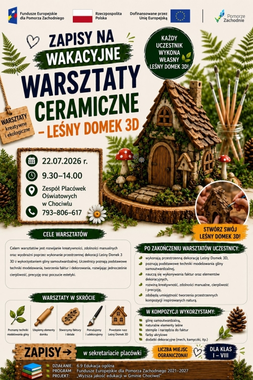 Warsztaty ceramiczne – "Leśny domek"