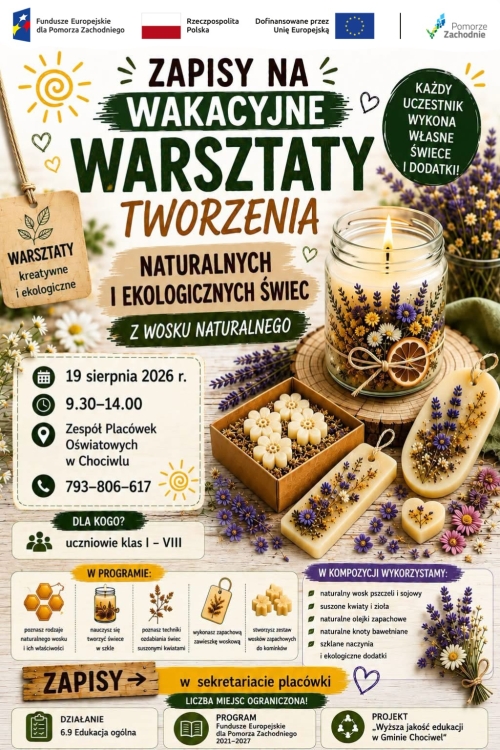 Podsumowanie wakacyjnych warsztatów tworzenia naturalnych i ekologicznych świec
